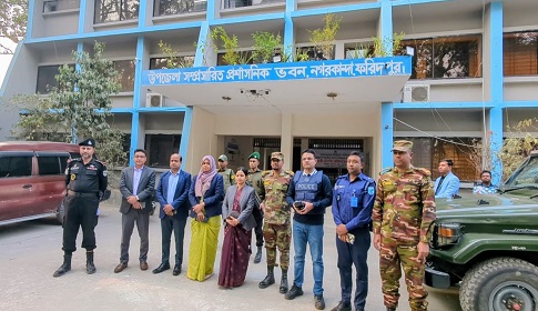 জাতীয় সংসদ নির্বাচন ঘিরে নগরকান্দায় নিরাপত্তা জোরদার