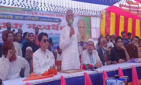 মহম্মদপুরে সংস্কৃতিমন্ত্রী নিতাই রায় চৌধুরীকে নাগরিক সংবর্ধনা