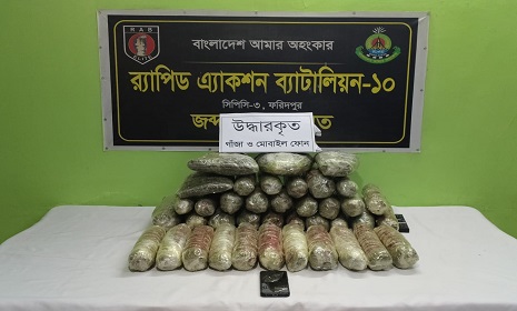 ফরিদপুরে ২২ কেজি গাঁজাসহ এক নারী গ্রেপ্তার 