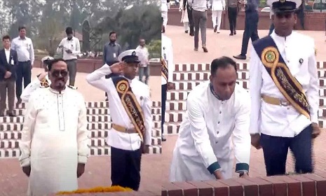 জাতীয় স্মৃতিসৌধে স্পিকার ও ডেপুটি স্পিকারের শ্রদ্ধা