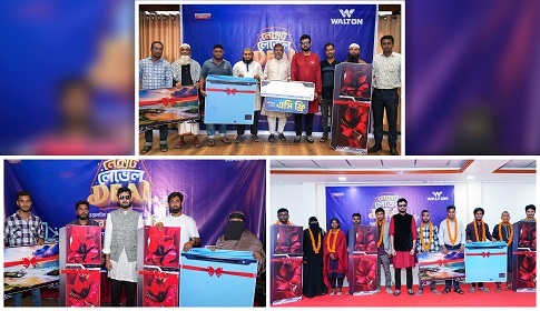 আরো ২৭ ক্রেতার হাতে ওয়ালটন পণ্য কিনে পাওয়া উপহার হস্তান্তর