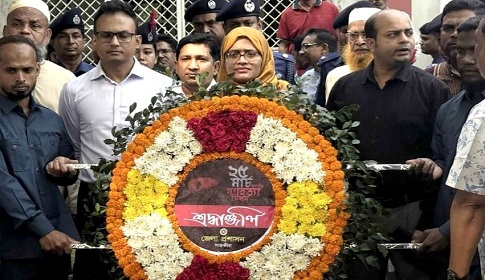 সাতক্ষীরায় বিনম্র শ্রদ্ধায় গণহত্যা দিবস পালিত