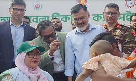 রাজধানীতে হাম-রুবেলা টিকাদান ক্যাম্পেইন উদ্বোধন 