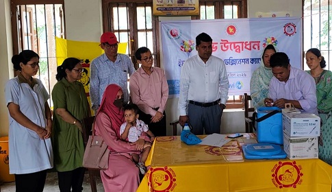 কাপ্তাইয়ে ১১ দিনব্যাপী হাম-রুবেলা টিকাদান কর্মসূচির উদ্বোধন