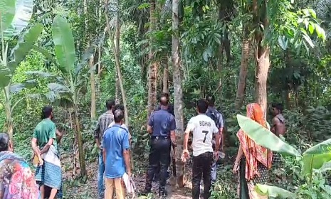 ফরিদপুরে বিলের মধ্যে দ্বীপে মেহগুনি গাছের সঙ্গে ঝুলছিলো রঞ্জিতের মরদেহ