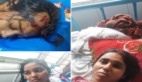 বাড়িঘর ভাঙচুর শেষে একই পরিবারের চার নারীসহ ছয়জনকে কুপিয়ে ও পিটিয়ে জখম 