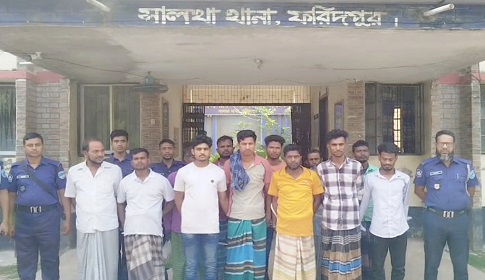 সালথায় দাঙ্গা রোধে পুলিশের অভিযান, আটক ১১