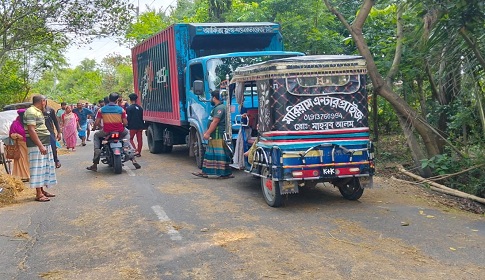টুঙ্গিপাড়ায় মোটরসাইকেল-কাভার্ডভ্যান মুখোমুখি সংঘর্ষে নারী নিহত