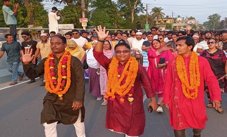 নড়াইলে ছাত্রদলের আহবায়ক কমিটিকে স্বাগত জানিয়ে আনন্দ মিছিল ও সমাবেশ