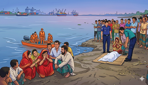 কর্ণফুলী ঘাটের অসাবধানতা কেড়ে নিল ফুটফুটে শিশুর প্রাণ