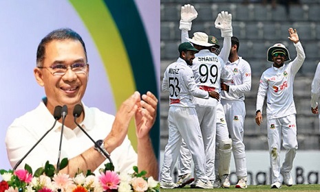 পাকিস্তানের বিপক্ষে টেস্ট সিরিজ জয়ে বাংলাদেশ দলকে প্রধানমন্ত্রীর অভিনন্দন