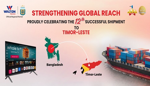 পূর্ব-তিমুরে রপ্তানি হচ্ছে ওয়ালটন টিভি, যাচ্ছে ১২তম শিপমেন্ট