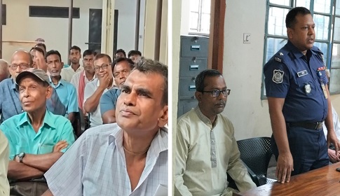 সোনাতলায় মন্দির কমিটির নেতৃবৃন্দের সঙ্গে ওসির মতবিনিময়