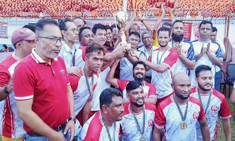 মাদকবিরোধী প্রীতি ফুটবল ম্যাচ, ক্রীড়া সংস্থা একাদশ চ্যাম্পিয়ন