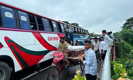 গোপালগঞ্জে দু’ বাসের সংঘর্ষে আহত ৪০
