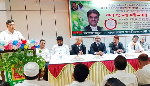 বিএনপির আইন সম্পাদক মনোনীত, ব্যারিস্টার বদরুদ্দোজাকে জামালপুরে সংবর্ধনা