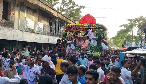 শ্যামনগরে জগন্নাথ দেবের উল্টো রথযাত্রা অনুষ্ঠিত
