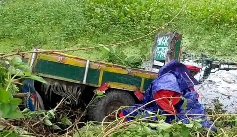 নড়াইলে নিয়ন্ত্রণ হারিয়ে নছিমন খাদে, চালক নিহত 