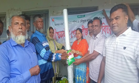 মহম্মদপুরে কৃষকদের মাঝে গ্রীষ্মকালীন পেঁয়াজবীজ ও সার বিতরণ