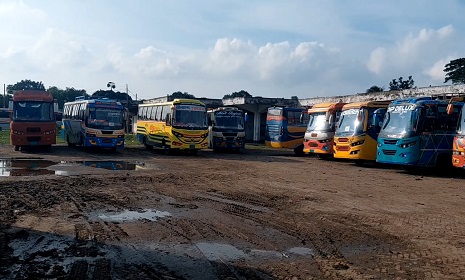 দীর্ঘ ৪৫ ঘণ্টা পর রাজবাড়ী-ফরিদপুর রুটে বাস চলাচল শুরু
