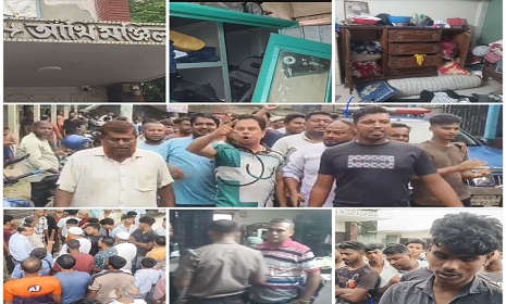 ফরিদপুরে দিনে দুপুরে ব্যবসায়ীর বাড়িতে ডাকাতি, ভাঙচুর, লুটপাট