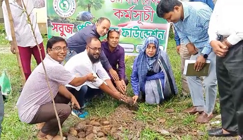 বজ্রপাতের ঝুঁকি কমাতে তালবীজ রোপণ করলেন রাজারহাট ইউএনও