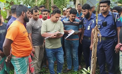 নড়াইলে পুকুরপাড়ে পড়ে ছিল মরদেহ, উদ্ধার করল পুলিশ
