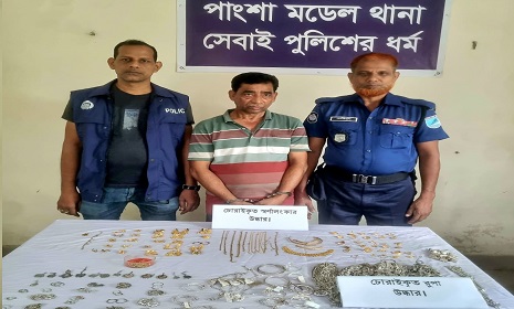 চোরাই স্বর্ণ-রৌপ্যসহ পাংশায় গ্রেপ্তার ১