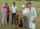 গাছ লাগিয়ে পরিবেশ রক্ষায় ইউএনও শাহীনুর আক্তার