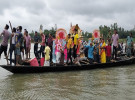 দশমীতে অশ্রুসিক্ত নয়নে ভক্তরা বিদায় জানালেন দেবীদুর্গাকে