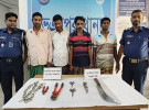টাঙ্গাইলে ডাকাতির প্রস্তুতিকালে ৪ ডাকাত গ্রেপ্তার 