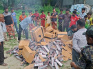 পুড়ানো হলো বিপুল পরিমাণ নকল সিগারেট, জরিমানা ২০ হাজার