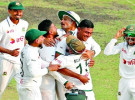 টেস্টে প্রথমবার ঘরের মাটিতে পাকিস্তানকে হারাল বাংলাদেশ