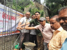 সাতক্ষীরা মায়ের বাড়ি পুকুরের ঘাট নির্মাণ কাজের উদ্বোধন