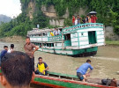 কাপ্তাই হ্রদে লঞ্চের ধাক্কায় নৌকাডুবি, রক্ষা পেলেন ১২ যাত্রী