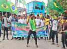 ভাঙ্গুড়ায় ব্রাজিল সমর্থকদের শোভাযাত্রা, হেক্সা জয়ের প্রত্যাশা 