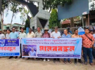 সাংবাদিক জীতেন বড়ুয়ার মুক্তি ও নিরাপত্তার দাবিতে রাঙ্গামাটিতে গণমাধ্যমকর্মীদের মানববন্ধন