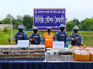 শ্যামনগরে ফেন্সিডিল ও বিপুল পরিমাণ ভারতীয় ঔষধ জব্দ