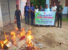 কাপ্তাইয়ে কর্ণফুলী নদীতে মৎস্য দপ্তরের অভিযান: বিপুল অবৈধ জাল বিনষ্ট