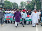 অপপ্রচার ও শিষ্টাচার বর্হিভূত রাজনীতির বিরুদ্ধে গোপালগঞ্জ জেলা যুবদলের প্রতিবাদ মিছিল 