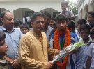 অনূর্ধ্ব-১৭ ফুটবলে জাতীয় পর্যায়ে জেলা চ্যাম্পিয়ন ফারদিনকে ফুলেল সংবর্ধনা