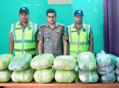 বাইকের পেছনে বস্তায় ৪৫ কেজি গাঁজা, দৌড়ে পালালো চালক