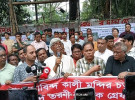 হরি দাসের মুক্তির দাবিতে ঢাকায় ঐক্য পরিষদের সমাবেশ বিক্ষোভ 