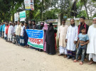 ফুলপুরে রুপসী ইউনিয়ন উদ্যোক্তার বিরুদ্ধে মানববন্ধন 