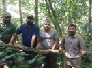 লোকালয় থেকে উদ্ধার ৯ ফুট অজগর কাপ্তাই জাতীয় উদ্যানে অবমুক্ত