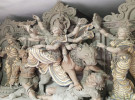 দেড় লক্ষাধিক দিয়াশলাই কাঠির তৈরি দুর্গা প্রতিমা 