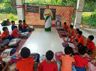 নহাটা শ্মশান কালীবাড়ি প্রাক-প্রাথমিক বিদ্যালয়ে শিক্ষার আলোয় ৩০ শিশু
