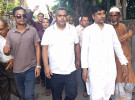 চেয়ারম্যান প্রার্থীর শোডাউন ও পূজা মন্ডপ পরিদর্শন 