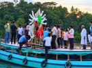কাপ্তাইয়ে শান্তিপূর্ণভাবে কর্ণফুলী নদীতে প্রতিমা বিসর্জন ও দুর্গোৎসব সম্পন্ন