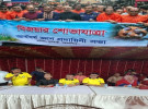 ময়মনসিংহে ব্রহ্মপুত্র নদের কাচারীঘাটে নির্বিঘ্নে প্রতিমা বিসর্জন